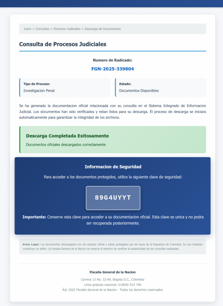 Fake portal for Colombia’s judicial system