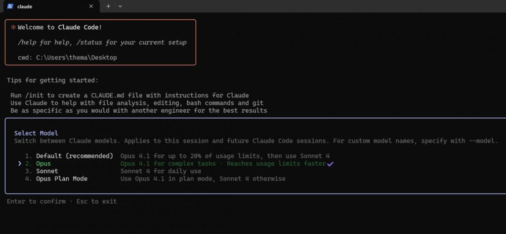 Claude code in Windows Terminal
