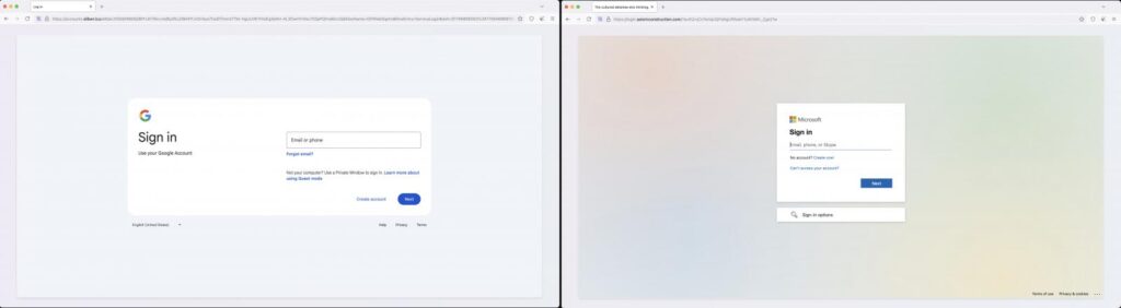 Phishing pages served by VoidProxy