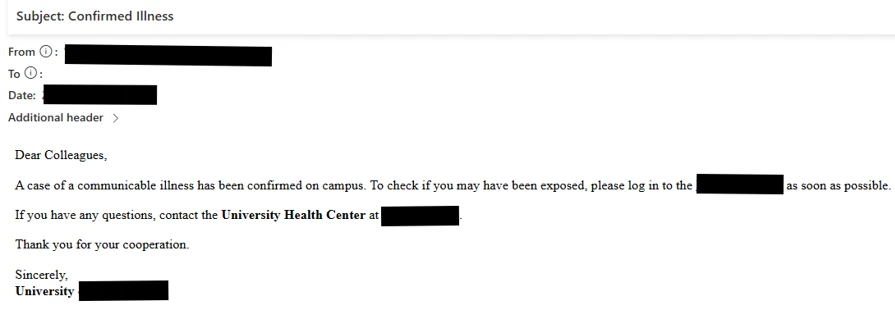 Sample phishing email (Microsoft)