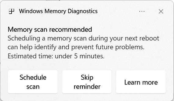 Memory scan prompt (Microsoft)