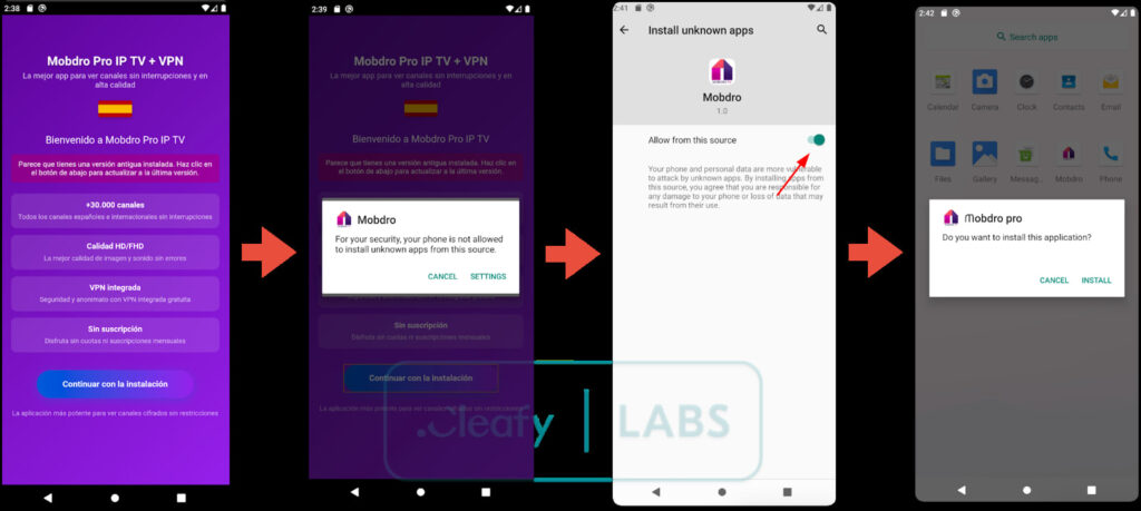 The Klopatra installation process