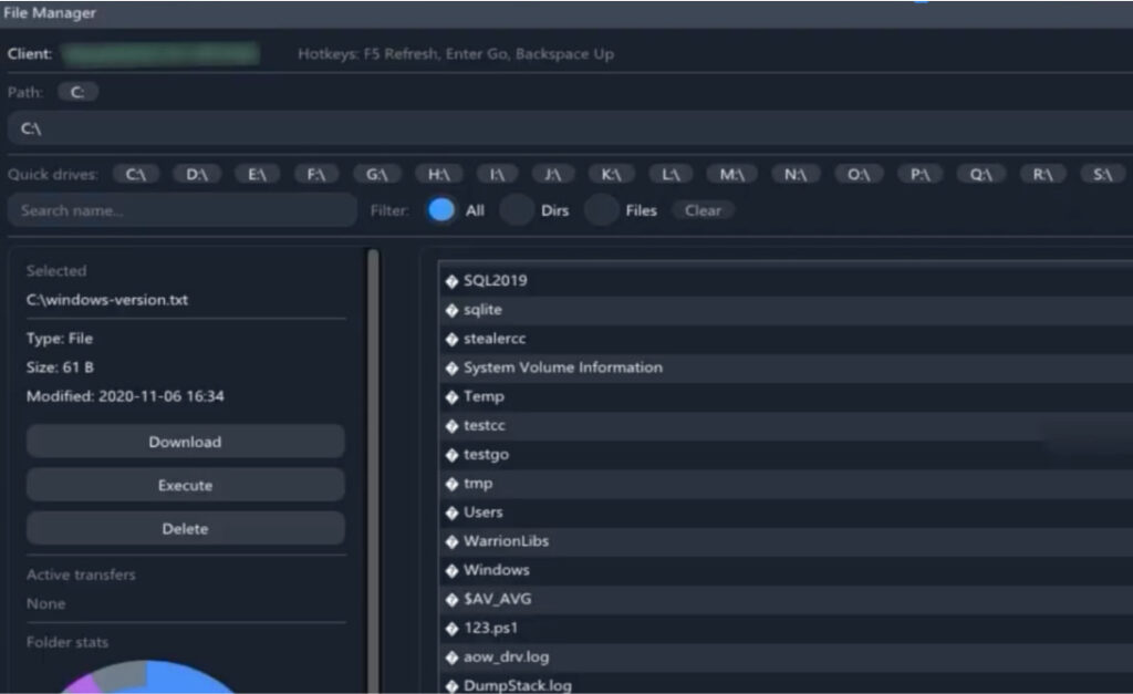 The file management module