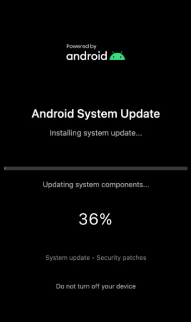 Fake Android update overlay