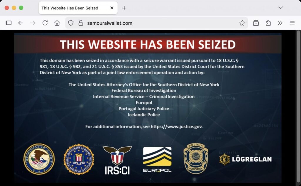 Samourai seizure banner
