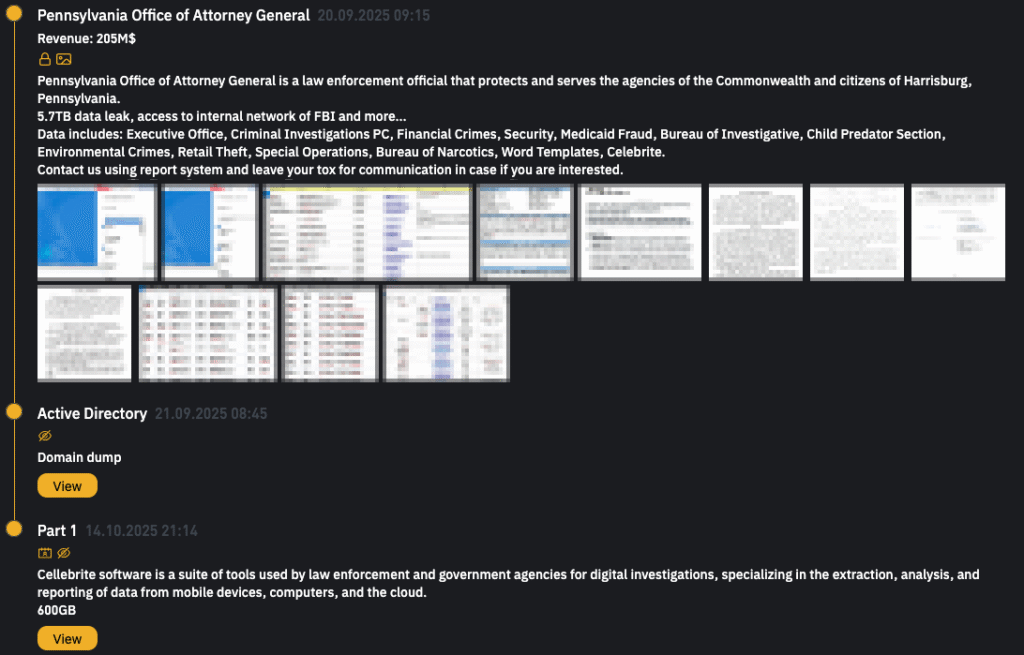 Pennsylvania OAG claimed by INC Ransom