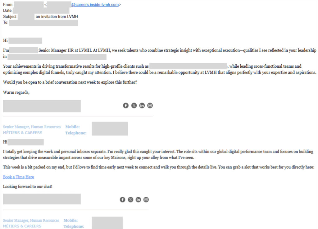 Phishing email starting the attack