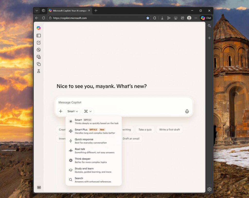 GPT 5.2 Plus on Copilot