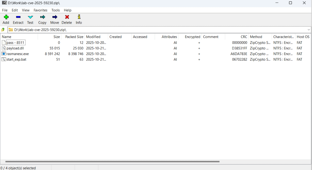 The archive's contents