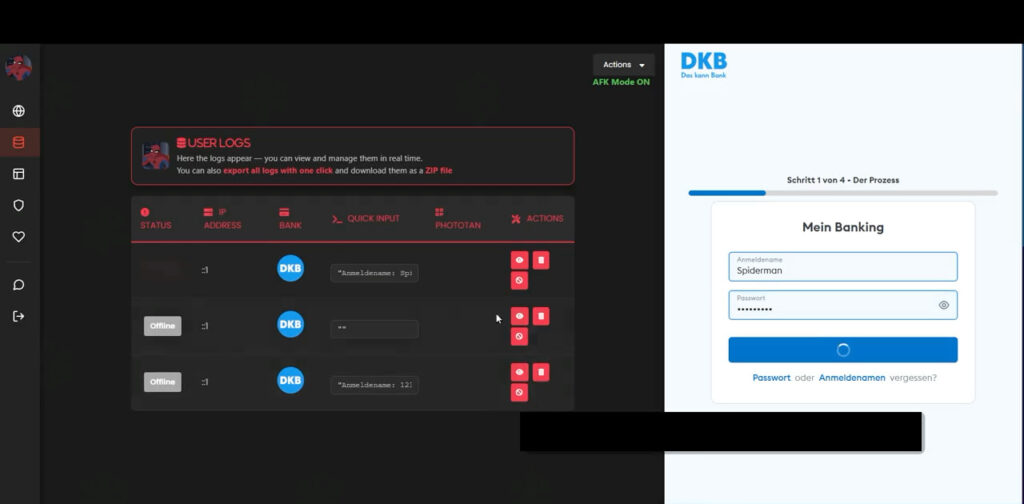 Real-time interaction through the control panel