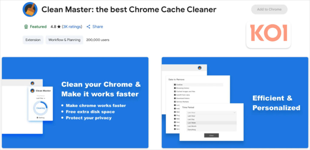The Clean Master extension