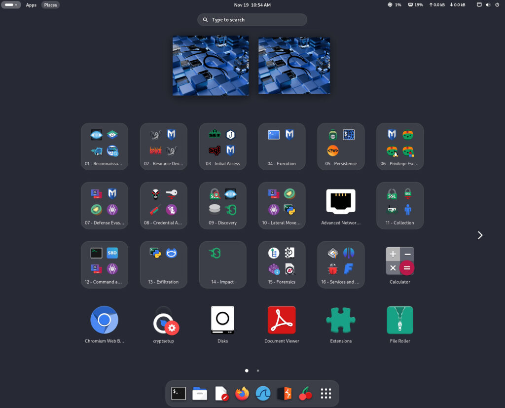 Gnome app grid layout