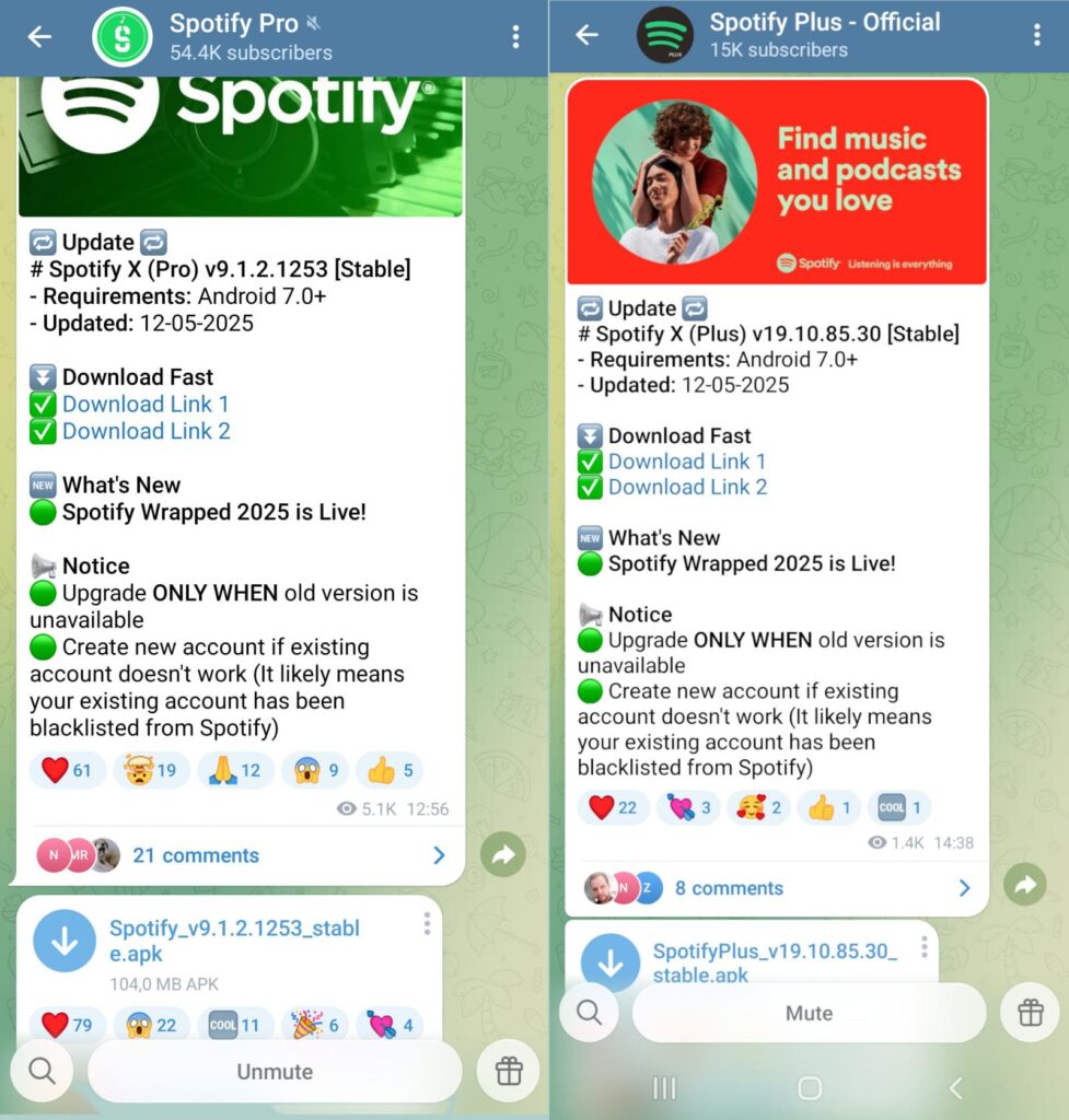 Click-fraud trojans on Telegram
