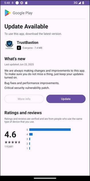 Fake Google Play page