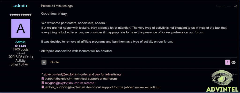 Exploit banning ransomware promotion