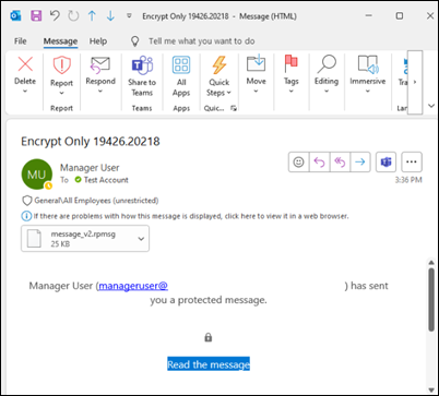 Encrypted email bug in classic Outlook (Microsoft)