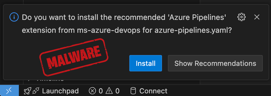 Cursor IDE recommends extension not present in OpenVSX