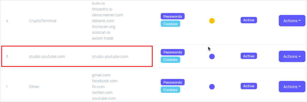 Markers page on YouTubeTA's panel