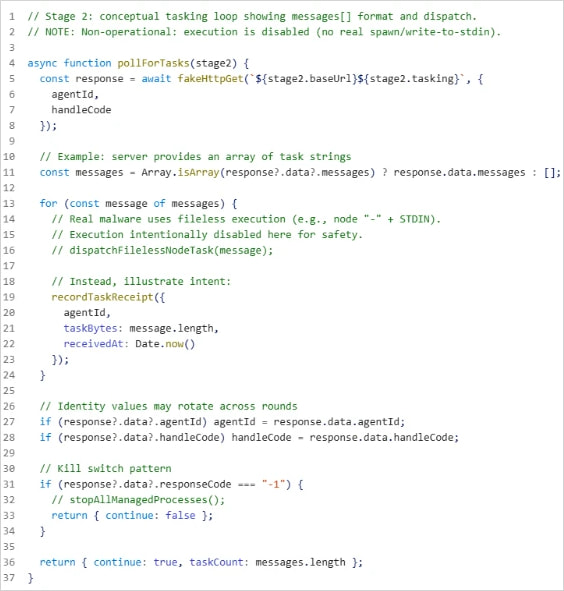 Stage 2's server polling function