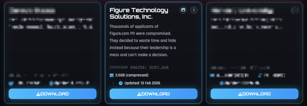 CaptionFigure Technology on ShinyHunters leak site (GeekFeed)