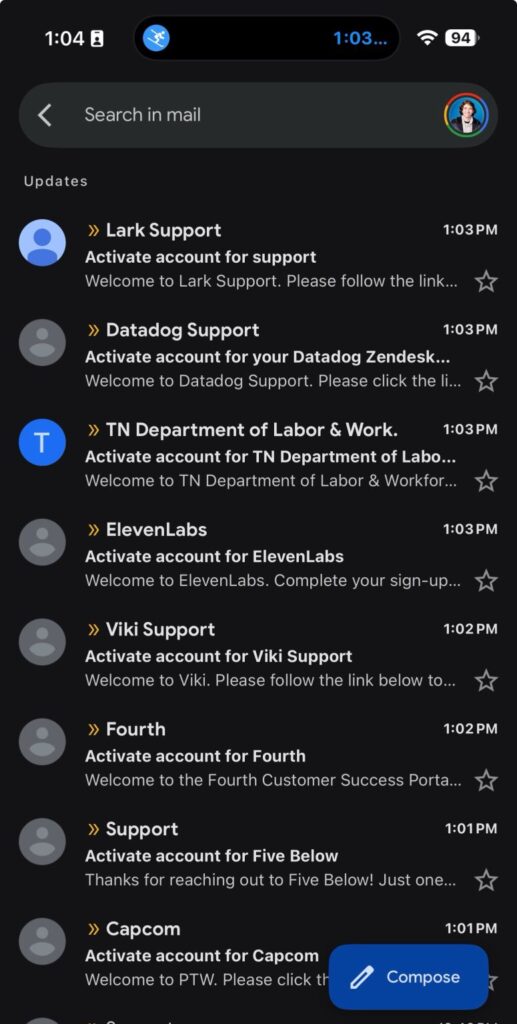 Leitschuh's inbox flooded with bogus 'Activate account' emails
