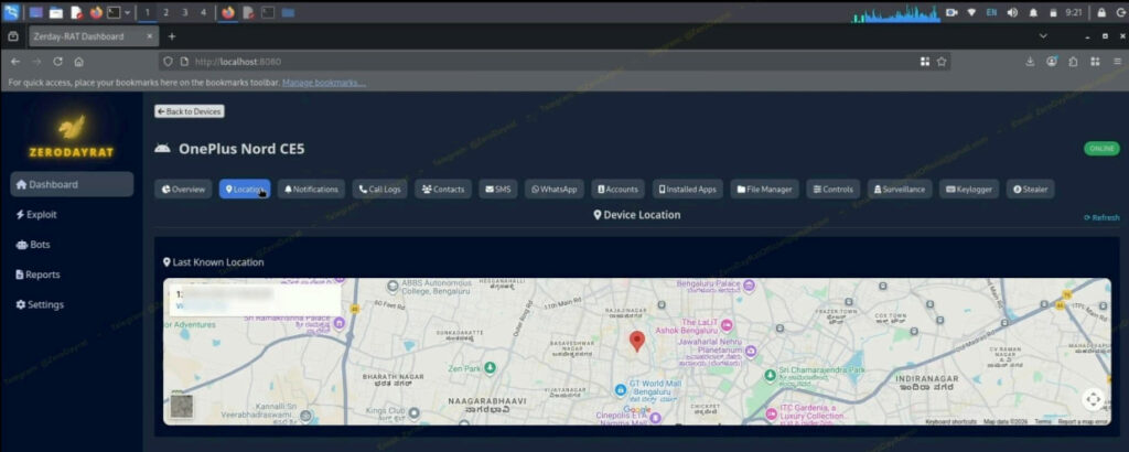 Tracking the victim in real time