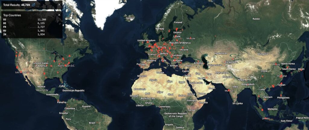 Roundcube instances online (Shodan)