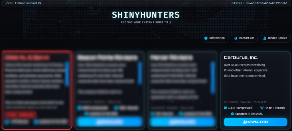 ShinyHunters lists CarGurus as their victim