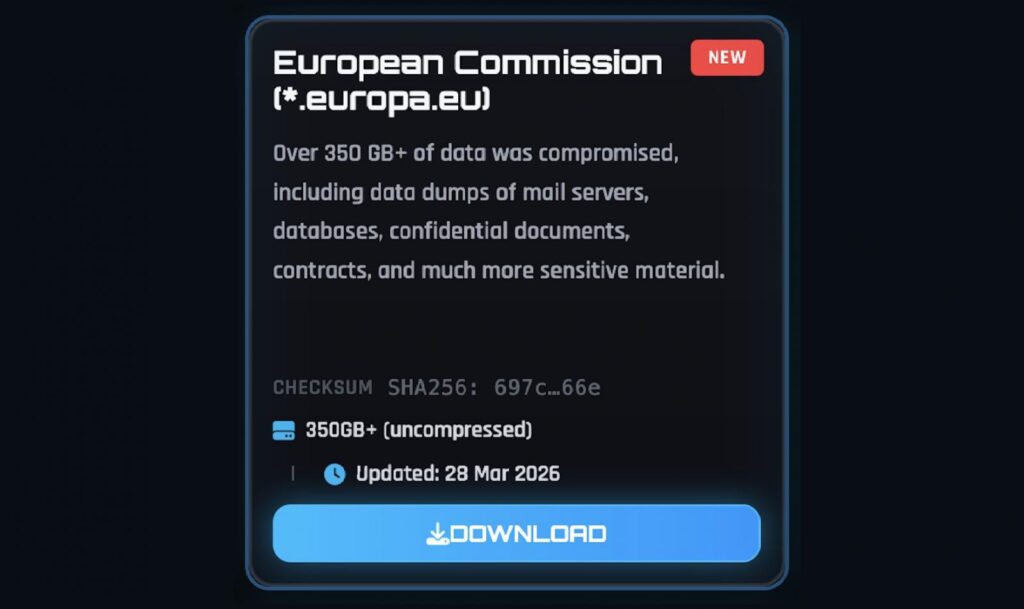 ShinyHunters European Commission data leak