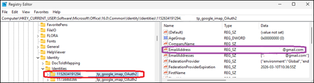 Deleting Outlook Identities (Microsoft)