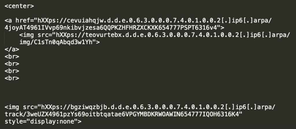 HTML showing image and link using .arpa hostnames