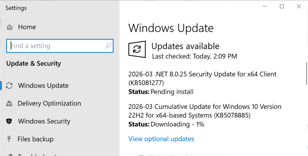 Windows 10 KB5078885 update