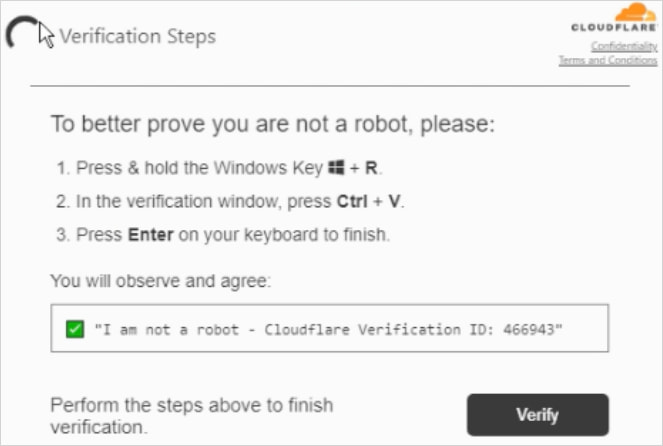 ClickFix lure used by LeakNet