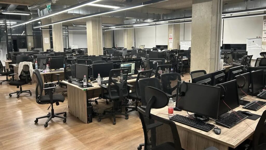 Criminal call center in Tirana, Albania (Europol)