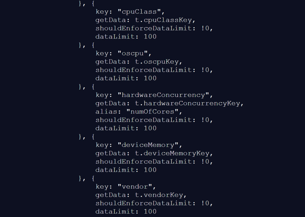 Gathering information about visitors' devices