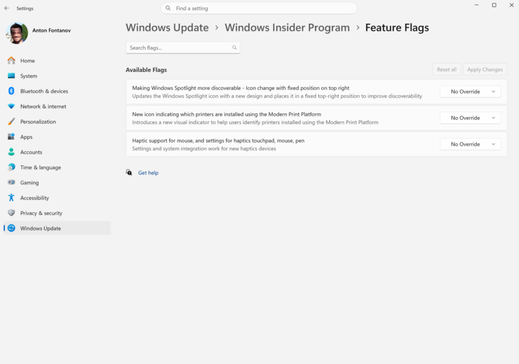 Feature flags to turn on features gradually rolling out.