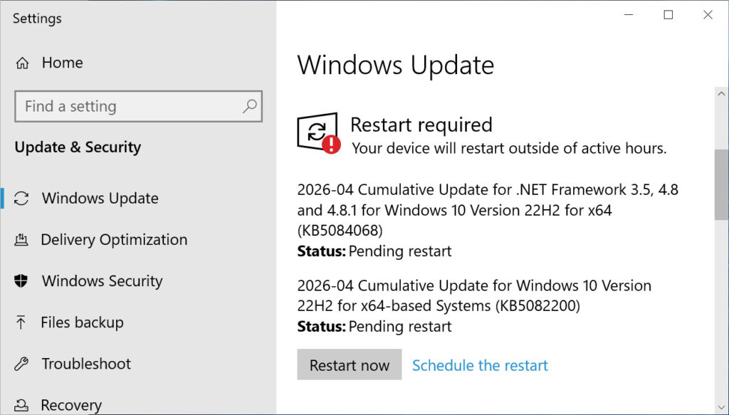 Windows 10 KB5082200 update
