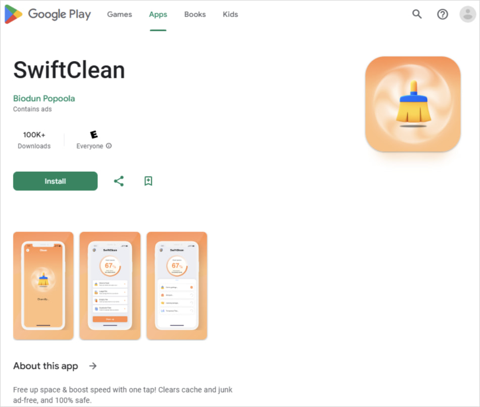 App on Google Play carrying the NoVoice payload
