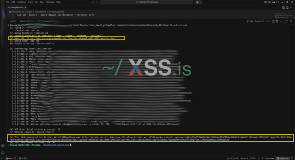 Generating personalized phishing emails