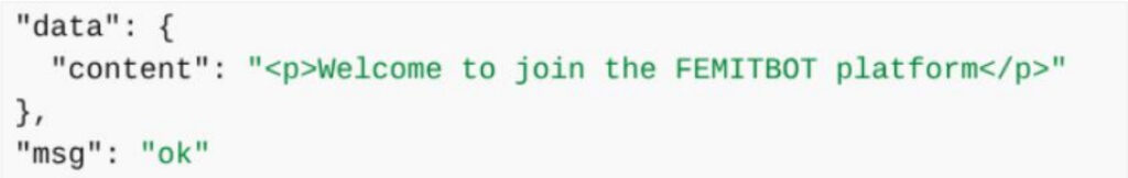 API response found in FEMITBOT campaigns