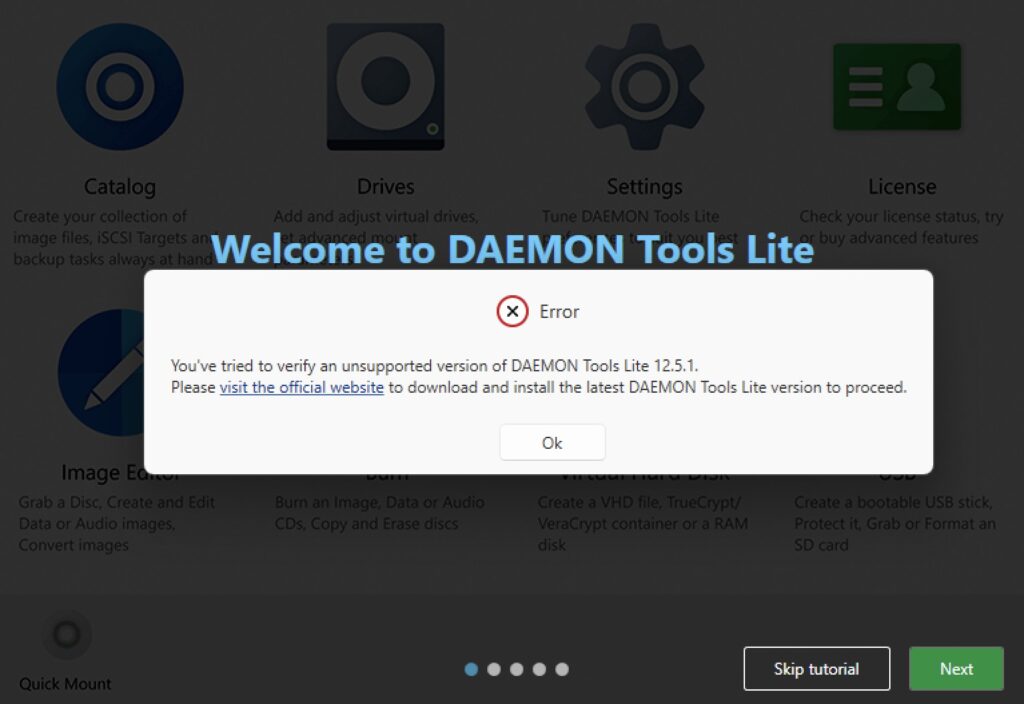 DAEMON Tools Lite 12.5.1 warning (Will Dormann)