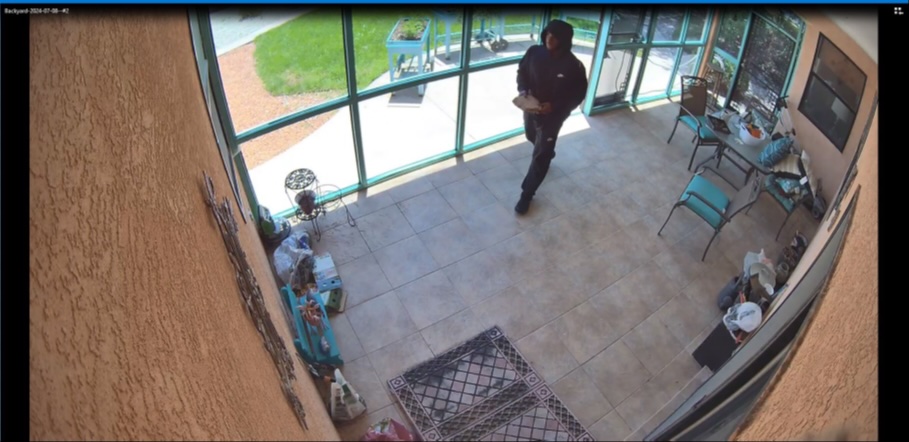 Ferro, after breaking into the New Mexico victim's home using a brick (DOJ)