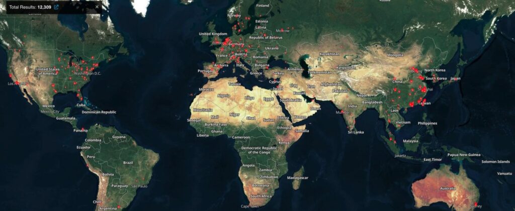Serv-U servers exposed online (Shodan)